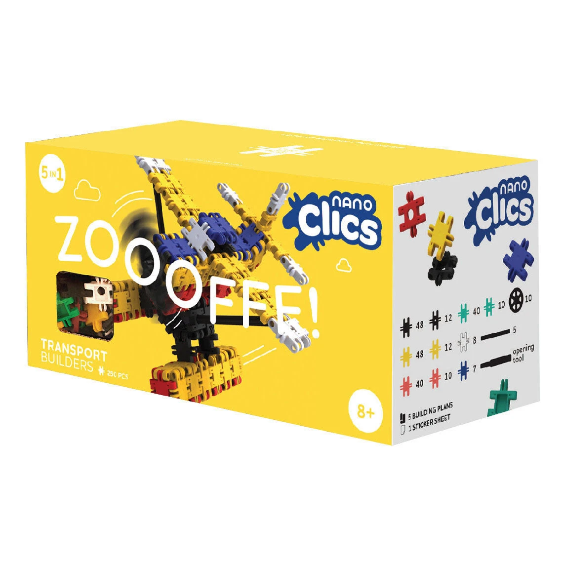 Nano Clics Transport 250pc Zooofff Nano Clics Transport 250pc Zooofff -Toyology Toys 1250383a