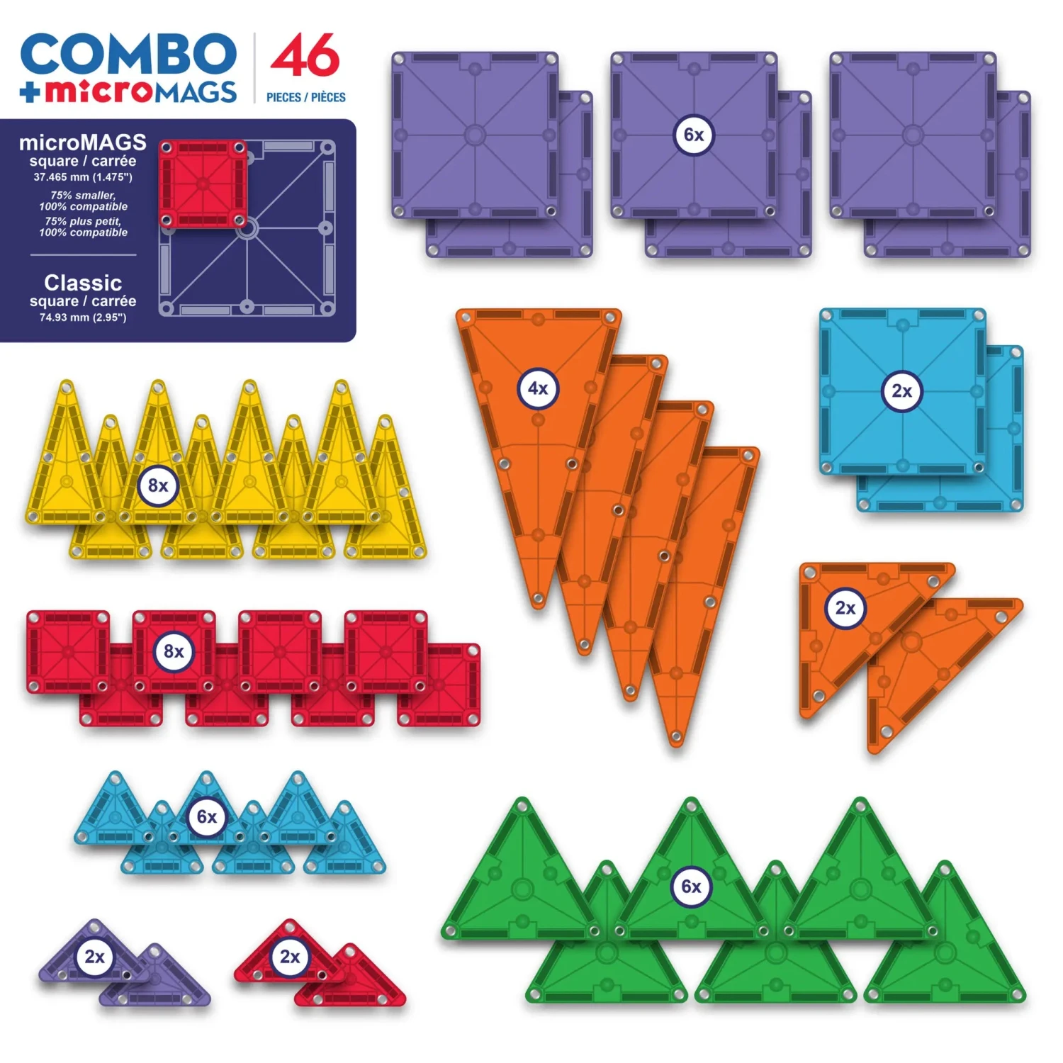 Magna-Tiles Combo + MicroMags 46 Piece Set Magna-Tiles Combo + MicroMags 46 Piece Set -Toyology Toys 24AMZN Piece Count Combo46 F11 2048x2048 1