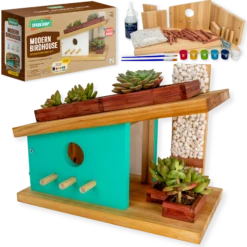Modern Birdhouse Woodworking Kit