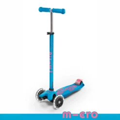 Micro Maxi Deluxe LED Scooters -Toyology Toys Micro Maxi LED Scooter Aqua ToyologyToys