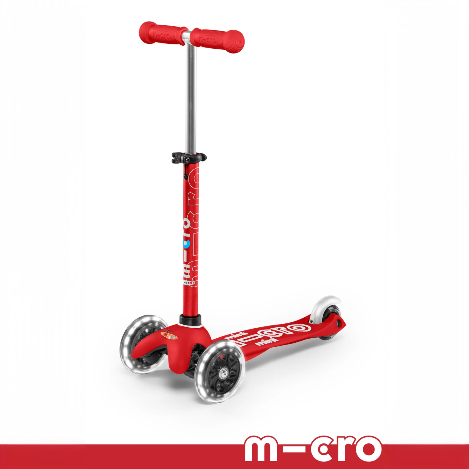 Micro Mini Deluxe LED Scooter Micro Mini Deluxe LED Scooter -Toyology Toys Micro Mini LED Scooter Red ToyologyToys