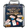 SPIN MASTER Mexican Train Dominoes 2 SPIN MASTER Mexican Train Dominoes -Toyology Toys Spin Master Games Mexican Train Dominoes Set Tile Board Game Aluminum Carry Case Games Colorful Trains Family Game Night Adults Kids Ages 8 a734ada7 d989 4c71 aea2 31f683f7f06e.367763