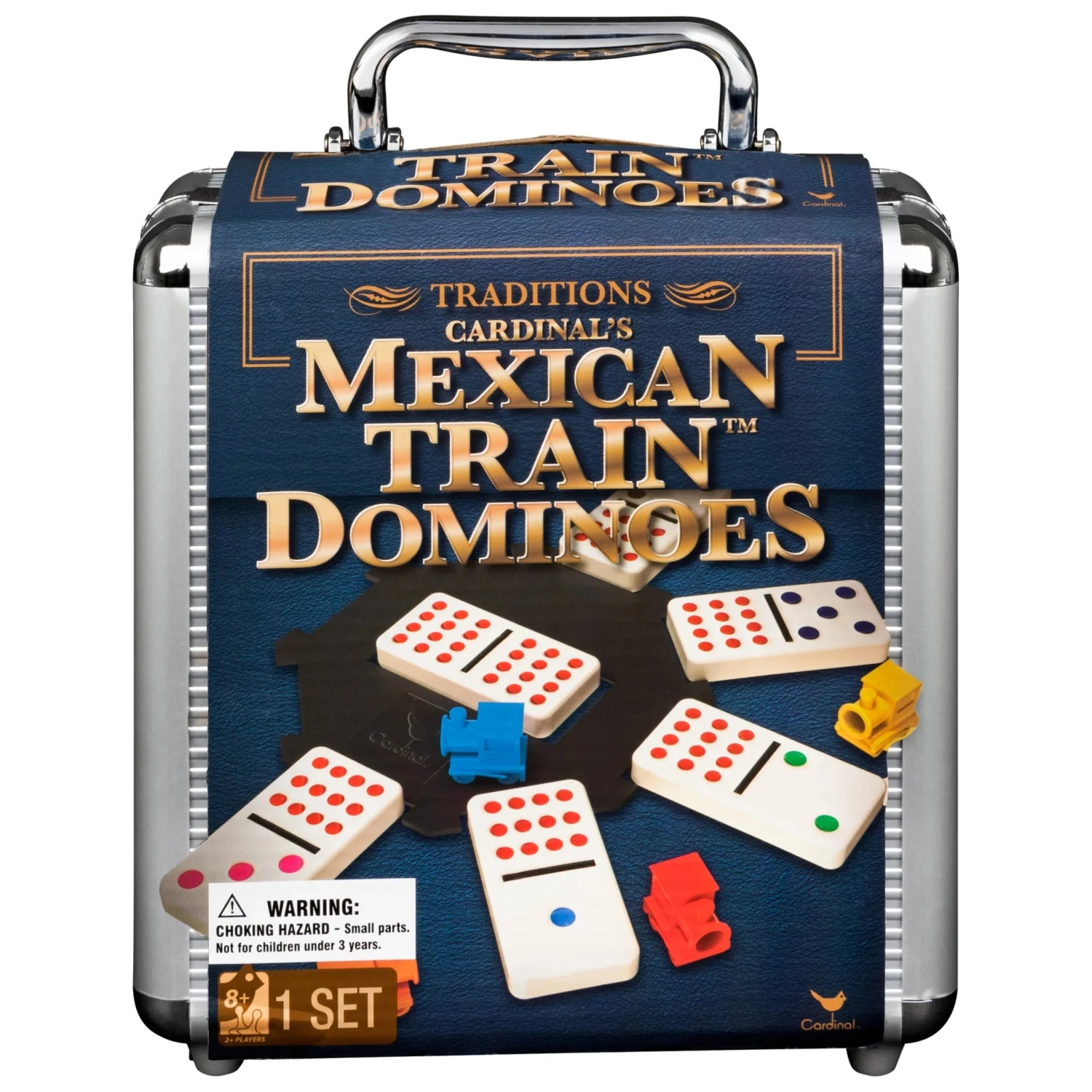 Mexican Train Dominoes SPIN MASTER Mexican Train Dominoes -Toyology Toys Spin Master Games Mexican Train Dominoes Set Tile Board Game Aluminum Carry Case Games Colorful Trains Family Game Night Adults Kids Ages 8 a734ada7 d989 4c71 aea2 31f683f7f06e.367763
