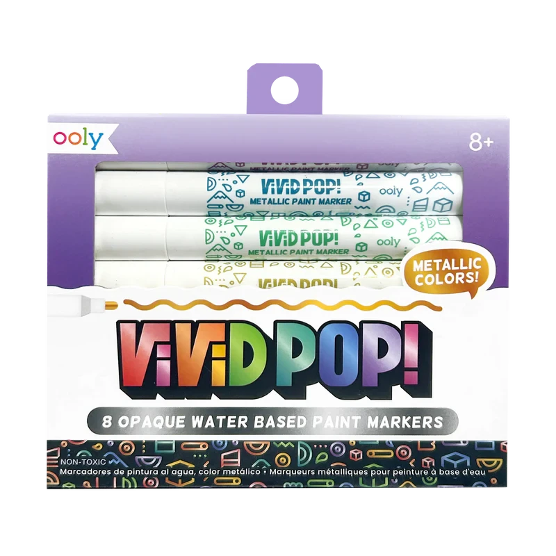 Vivid Pop! Water Based Paint Markers - Metallic Ooly Vivid Pop! Water Based Paint Markers - Metallic -Toyology Toys am3op5dd33q3g5qeeda7