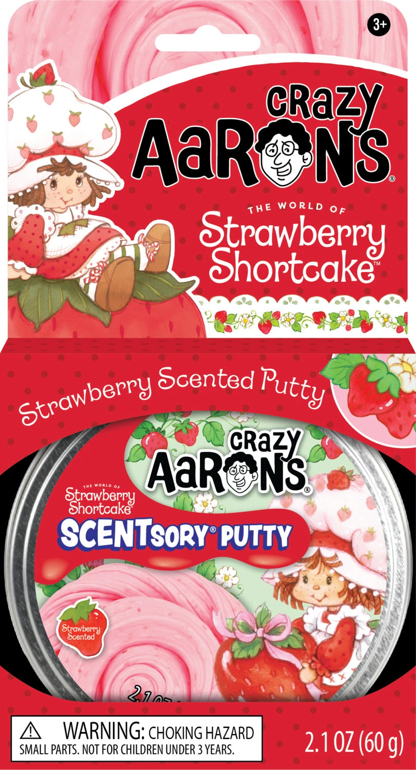 Crazy Aaron's Strawberry ShortcakeThinking Putty 4" Crazy Aaron's Strawberry ShortcakeThinking Putty 4" -Toyology Toys caapscnsr020