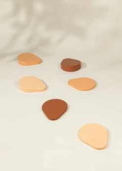 Set Of 6 Wooden Balance Stepping Stones