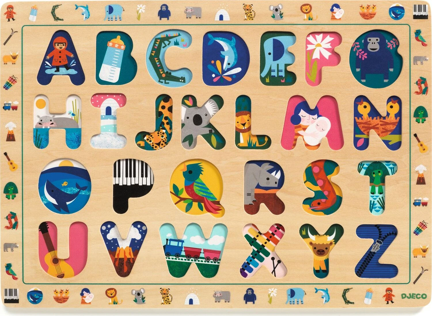 ABC International Puzzle Djeco ABC International Puzzle -Toyology Toys djcodj01808
