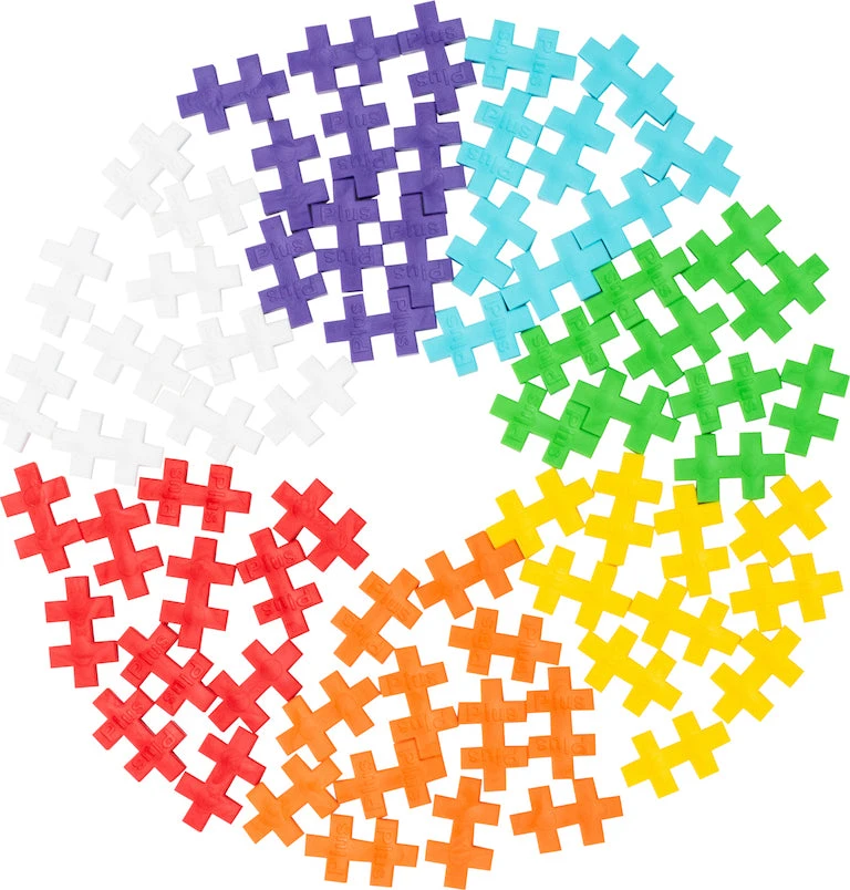 Tube - 70 pc Rainbow PLUS-PLUS Tube - 70 Pc Rainbow -Toyology Toys gear05094