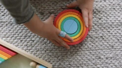 Rainbow Wooden Blocks -Toyology Toys novtkr105 12