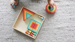 Rainbow Wooden Blocks -Toyology Toys novtkr105 13