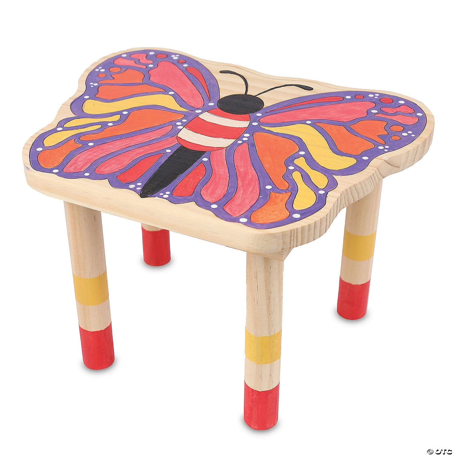 Paint Your Own Butterfly Wooden Stool MindWare Paint Your Own Butterfly Wooden Stool -Toyology Toys paint your own stool butterfly 14507422 a01 1