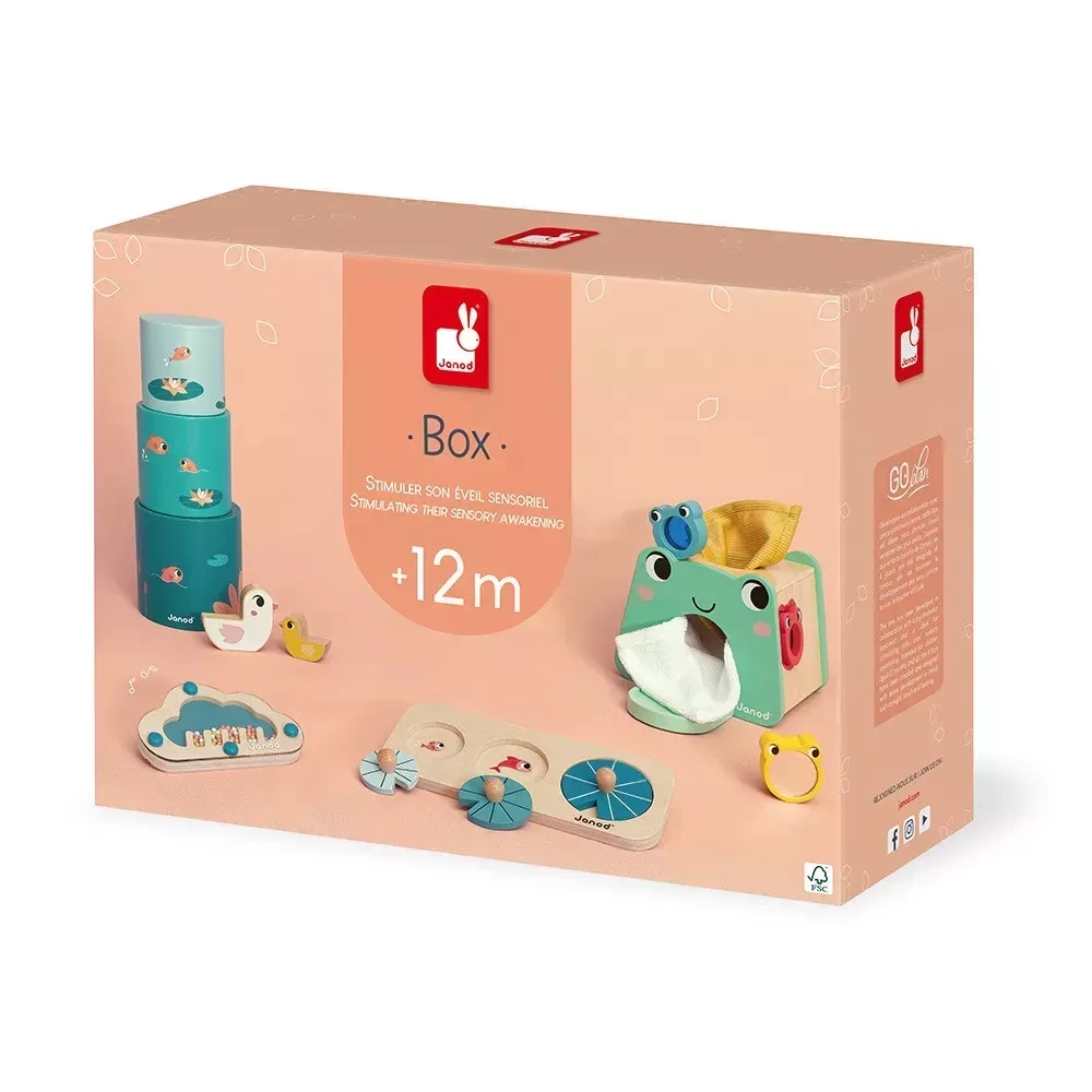 Janod Developmental Activity Box - 12mo Janod Developmental Activity Box - 12mo -Toyology Toys