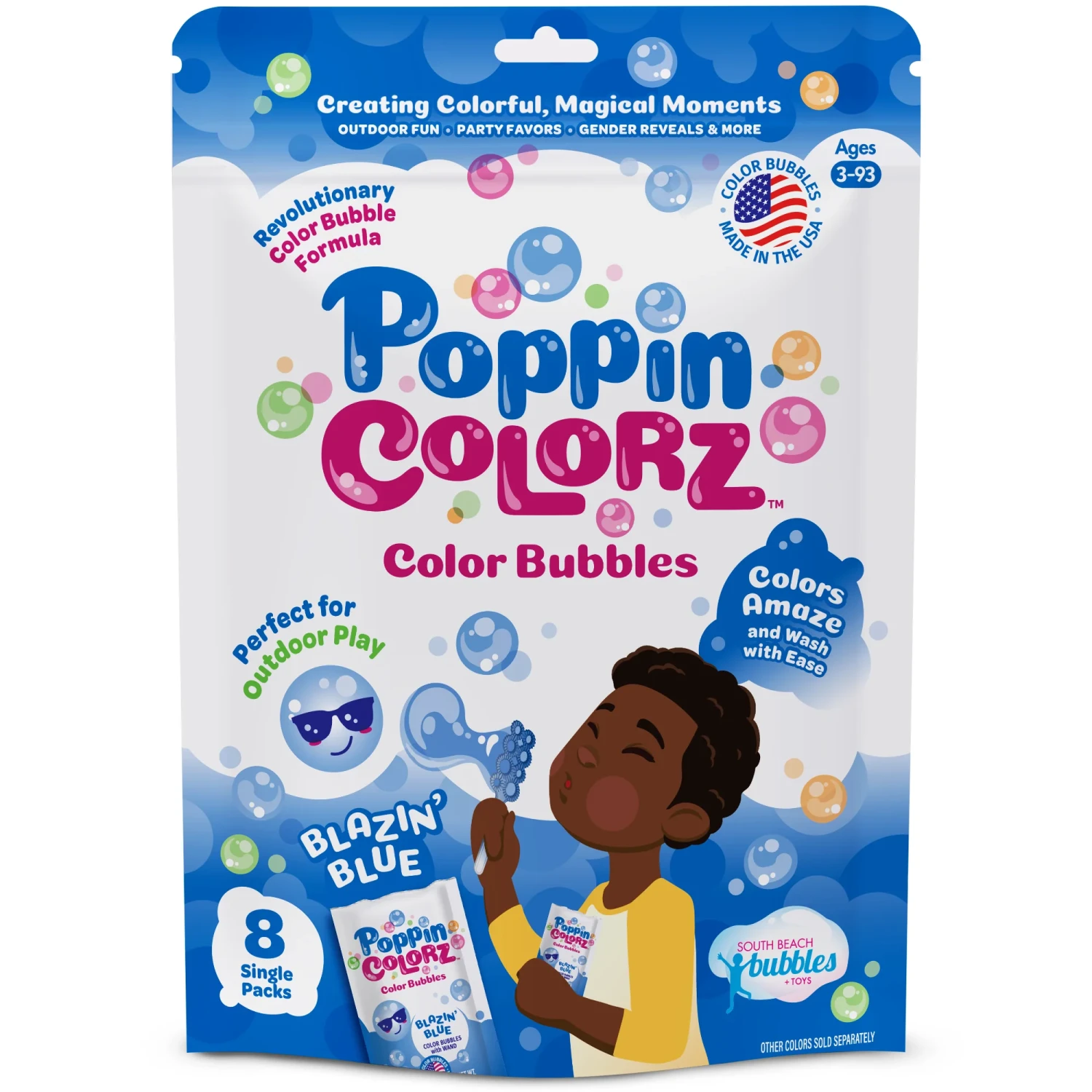 Poppin Colorz Blazin Blue Bubbles Poppin Colorz Blazin Blue Bubbles -Toyology Toys