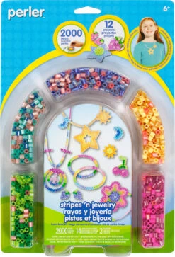 Perler Stripes N' Jewelry Fused Bead Kit