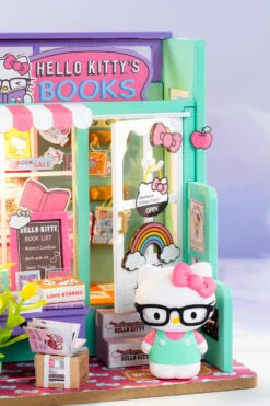 DIY Miniature Bookstore Kit - Hello Kitty's Book Store -Toyology Toys tgtg ho24 dghk152 6