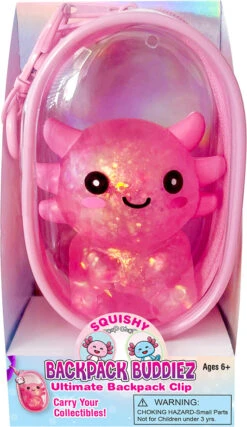 Squishy Backpack Buddiez Ultimate Backpack Clip Axolotl