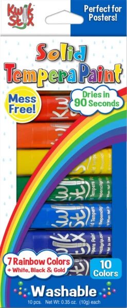 Kwik Stix Solid Tempera Paint - 10pk Rainbow