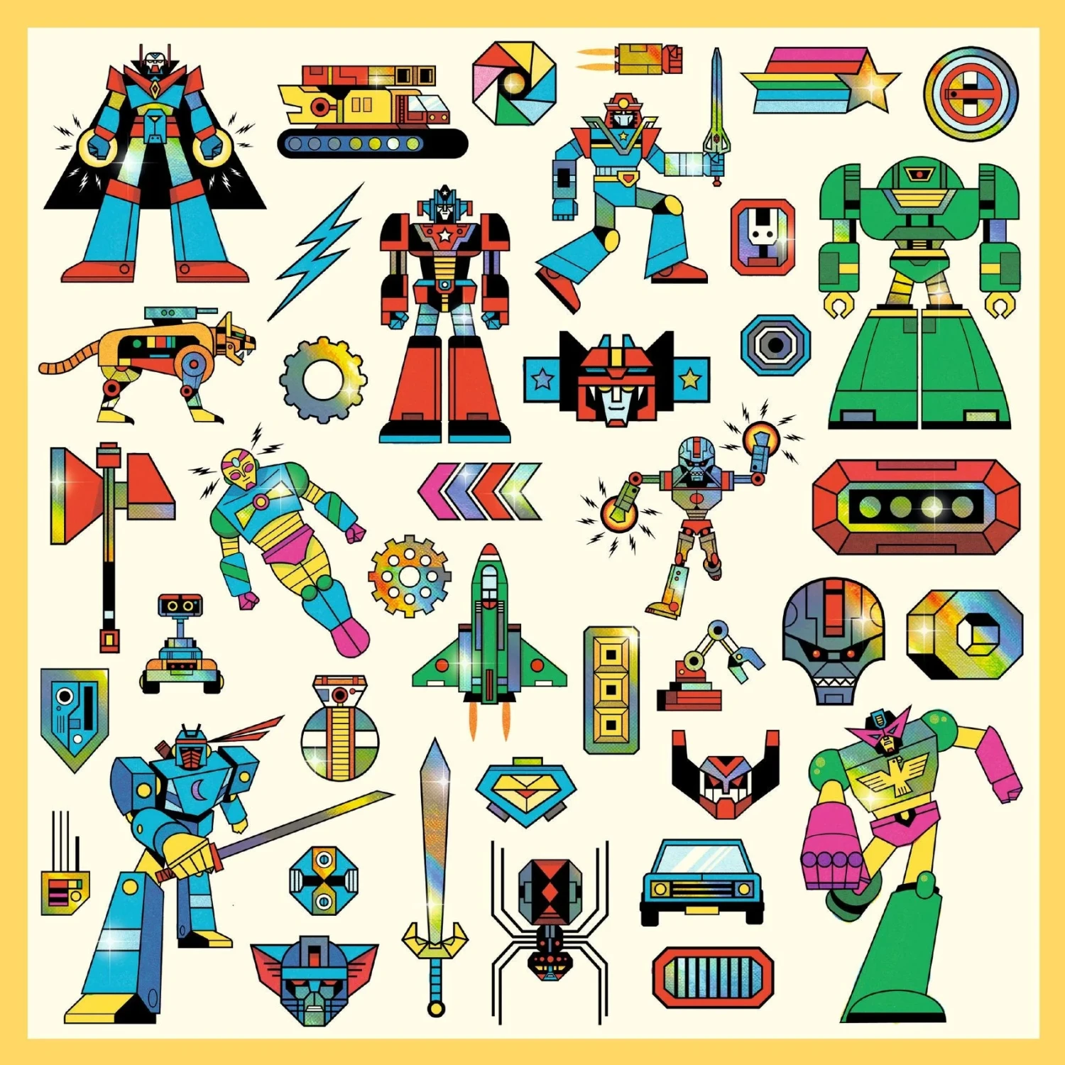 Robots Sticker Sheets Djeco Robots Sticker Sheets -Toyology Toys ucqlvedpekpbh0eyvnaz